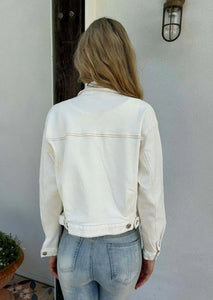 Luna Denim Jacket- White