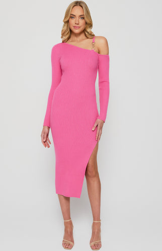 The Ava pink midi dress