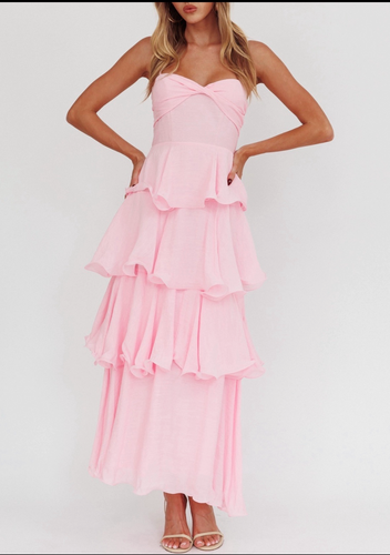Chloe pink maxi dress