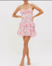 Load image into Gallery viewer, Elle pink floral mini dress