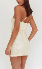 Load image into Gallery viewer, Mia cream sequin mini dress