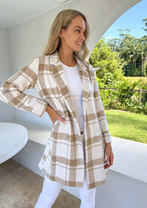 Amelia Coat- Neutral check