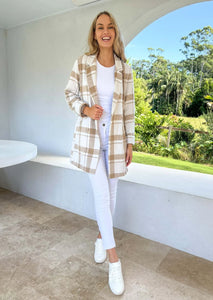 Amelia Coat- Neutral check