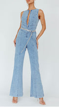 Load image into Gallery viewer, Dazie Denim Jumpsuit