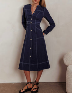 Rachel Denim midi dress