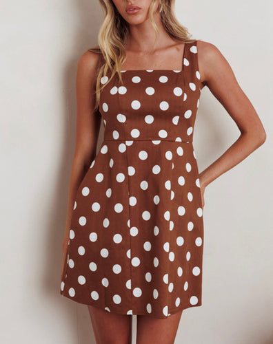 Charlotte polka dot mini dress