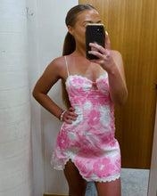 Load image into Gallery viewer, Malibu pink white mini dress