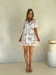Sienna dress~ whirl print