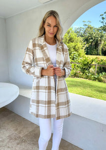 Amelia Coat- Neutral check