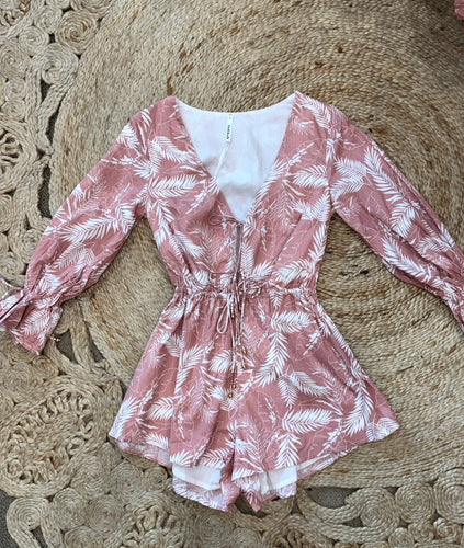Iris dusty pink playsuit