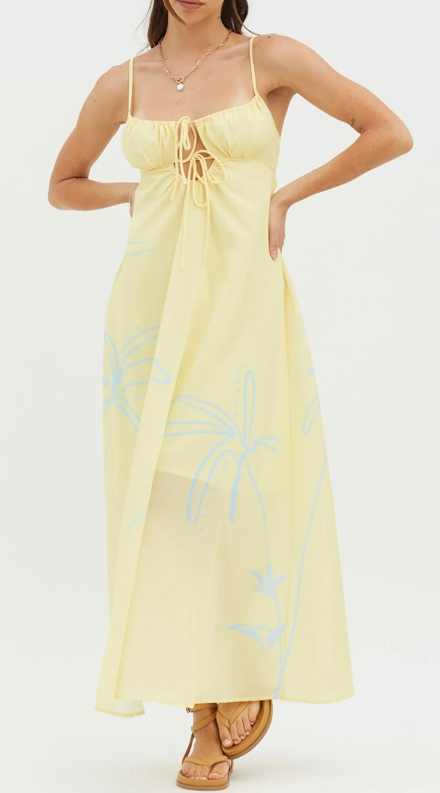 Palm beach maxi dress yellow