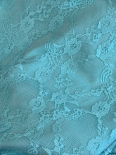 Load image into Gallery viewer, Laguna lace aqua mini dress