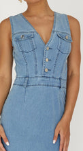 Load image into Gallery viewer, Maddison Denim maxi dress