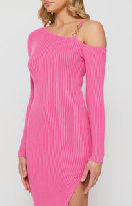 The Ava pink midi dress