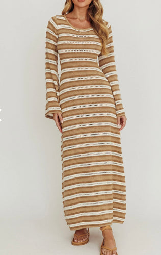 Zoe knit dress beige
