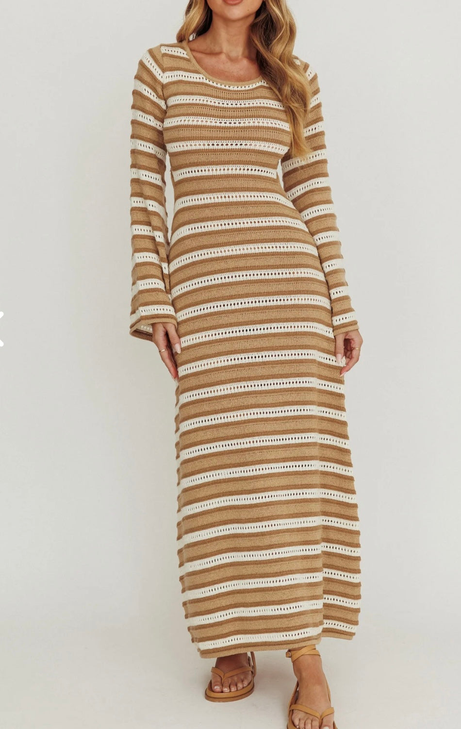 Zoe knit dress beige