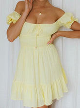 Load image into Gallery viewer, Olivia mini dress yellow