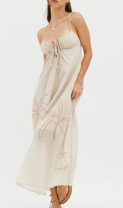 Palm beach maxi dress nude