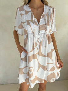 Sienna dress~ whirl print