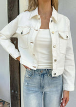 Load image into Gallery viewer, Luna Denim Jacket- White