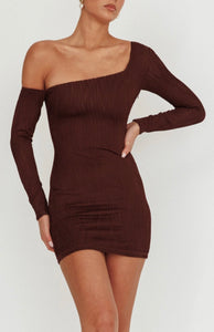 Havana long sleeve mini dress