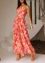 Load image into Gallery viewer, Carribean crush maxi orange  floral dress